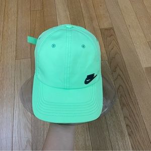 Neon green Nike ball cap hat